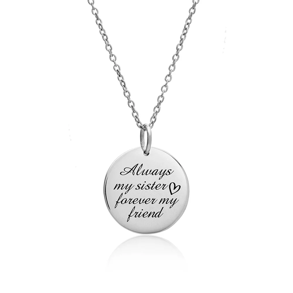 ПІДВІСКА "ALWAYS MY SISTER FOREVER MY FRIEND", СРІБЛО