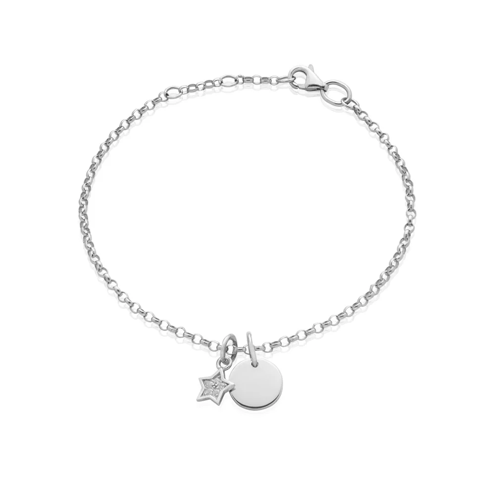 БРАСЛЕТ ШОПАРД МАЛЕНЬКЕ КОЛО З ЗІРОЧКОЮ, СРІБЛО - Image 2