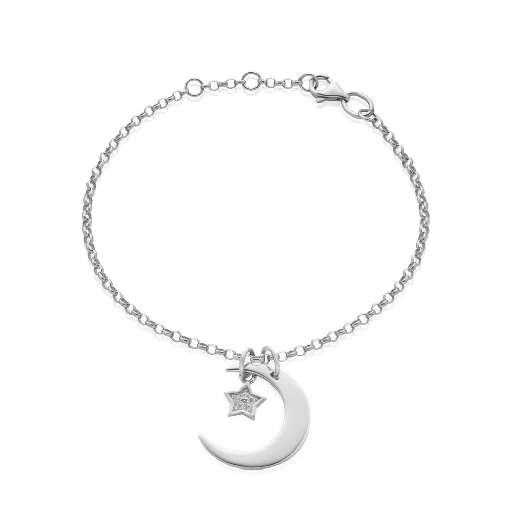 БРАСЛЕТ ШОПАРД ПІВМІСЯЦЬ ІЗ ЗІРОЧКОЮ, СРІБЛО - Image 2