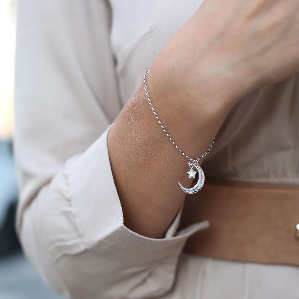 БРАСЛЕТ ШОПАРД ПІВМІСЯЦЬ ІЗ ЗІРОЧКОЮ, СРІБЛО